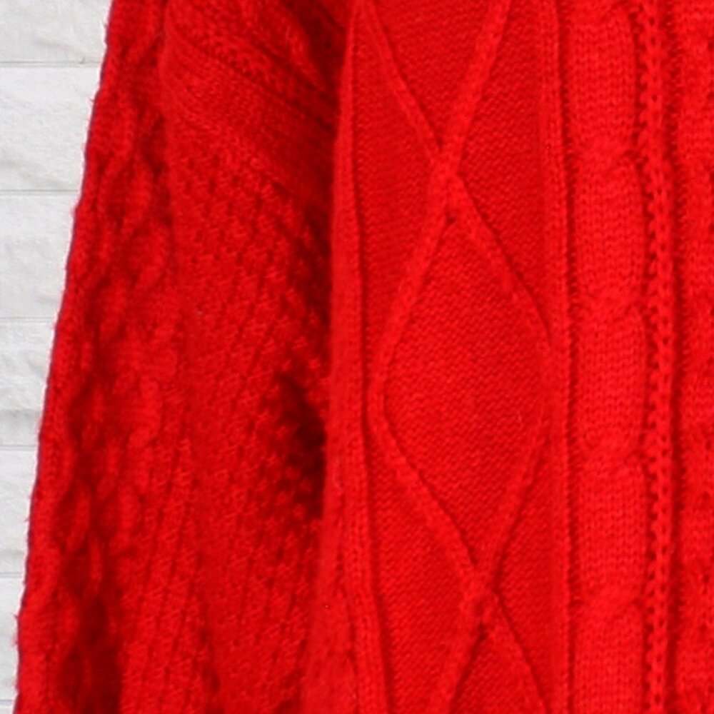 FREE ASSEMBLY Sweater Cable Knit Classic Crew Neck Winter Red Plus Size XXL - Picture 4 of 16